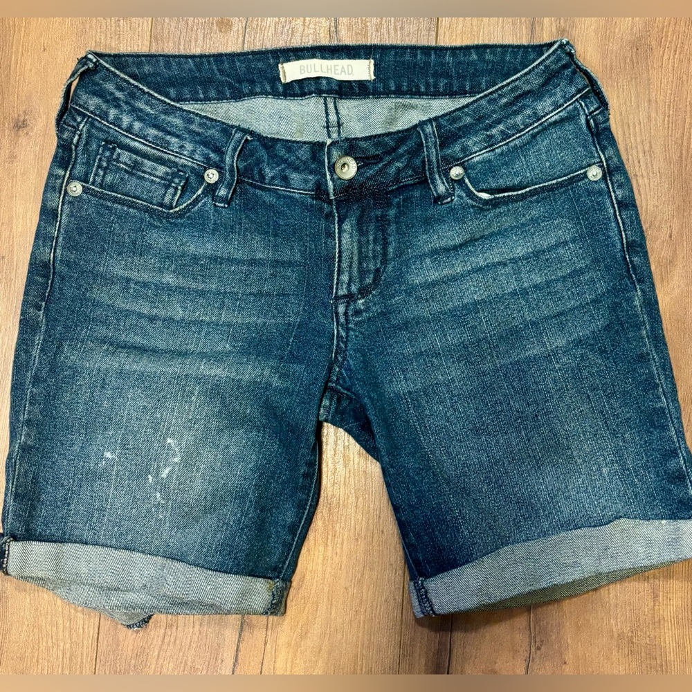 Bullhead Women's Dark Blue Jean Shorts